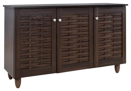 Ξύλινη Παπουτσοθήκη Iggy με 3 Ράφια Wenge Μ114xΠ34xΥ68cm