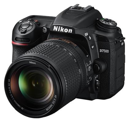Nikon DSLR Φωτογραφική Μηχανή D7500 Crop Frame Kit (AF-S DX 18-140mm F3.5-5.6G ED VR) Black
