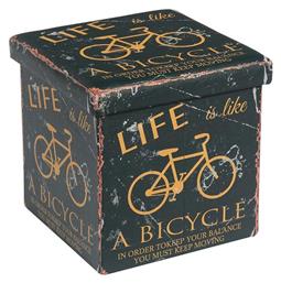 Σκαμπό Σαλονιού με Αποθηκευτικό Χώρο Orion Deco Bike 38x38x38εκ.
