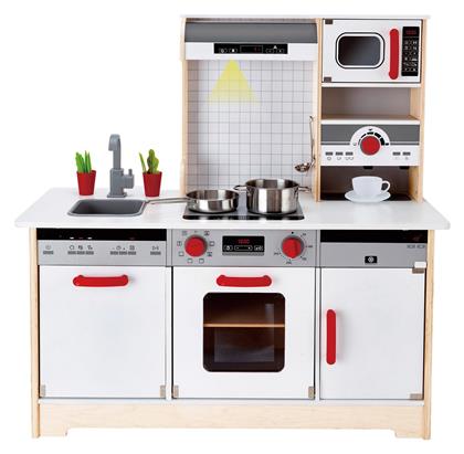 Hape Παιδική Κουζίνα All in 1 Kitchen από Ξύλο για 3+ Ετών 14τμχ