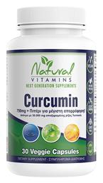 Natural Vitamins Curcumin 750mg