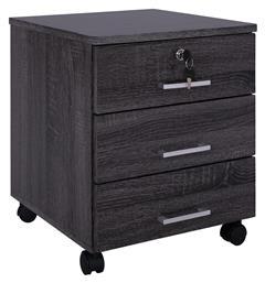 Συρταριέρα Γραφείου Ξύλινη Hayden με Ροδάκια, Κλειδαριά & 3 Συρτάρια 38x39.5x50cm