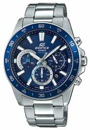 Casio Edifice Ρολόι Χρονογράφος Μπαταρίας με Ασημί Μεταλλικό Μπρασελέ