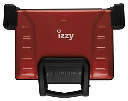 Izzy Family Grill Ceramic 2100W για 4 Τοστ Κόκκινη