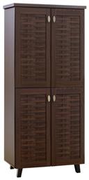 Ξύλινη Παπουτσοθήκη Mantam με 8 Ράφια Καφέ Μ78xΠ40xΥ170.5cm από το 24home