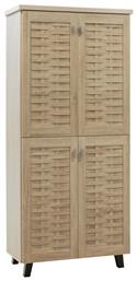 Ξύλινη Παπουτσοθήκη Mantam με 8 Ράφια 78x40x170.5cm