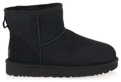 Ugg Australia Classic Mini II Suede Γυναικεία Μποτάκια με Γούνα Μαύρα