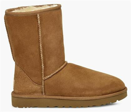 Ugg Australia Classic Short II Suede Γυναικείες Μπότες με Γούνα Chestnut