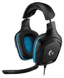 Logitech G432 7.1 Over Ear Gaming Headset με σύνδεση 3.5mm / USB Μπλε