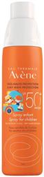 Avene Eau Thermale Αδιάβροχο Παιδικό Αντηλιακό Spray για Πρόσωπο & Σώμα SPF50 200ml