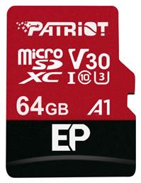 Patriot EP Series microSDXC 64GB Class 10 U3 V30 A1 UHS-I από το e-shop