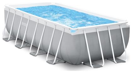 Intex Prism Metal Frame Πισίνα PVC με Μεταλλικό Σκελετό 488x244x107εκ. Γκρι