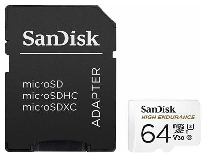 Sandisk High Endurance microSDXC 64GB Class 10 U3 V30 UHS-I από το e-shop