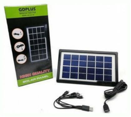 GDPLUS GD-10X Ηλιακός Φορτιστής Φορητών Συσκευών 3.8W 6V με σύνδεση USB