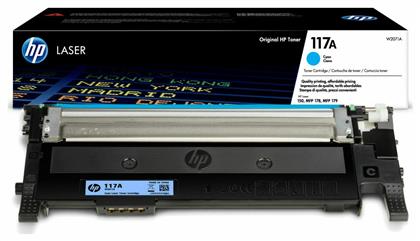 HP 117A Γνήσιο Toner Laser Εκτυπωτή Κυανό 700 Σελίδων (W2071A)