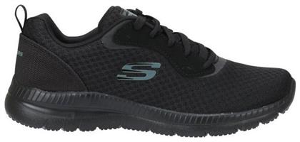 Skechers Mesh Lace Up Γυναικεία Running Μαύρα