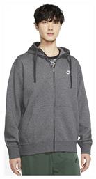 Nike Sportswear Club Ανδρική Φούτερ Ζακέτα με Κουκούλα και Τσέπες Γκρι από το Cosmossport