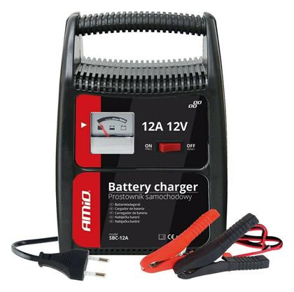 AMiO Battery Charger with Indicator 12A Φορτιστής Μπαταρίας 12V