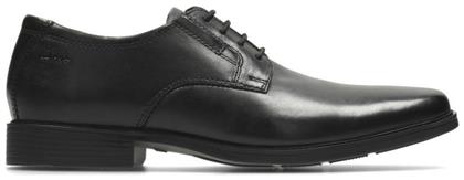 Clarks Tilden Plain Δερμάτινα Ανδρικά Σκαρπίνια Μαύρα