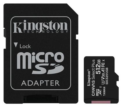 Kingston Canvas Select Plus microSDXC 512GB Class 10 U3 V30 A1 UHS-I