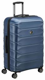 Delsey Meteor Μεγάλη Βαλίτσα Ταξιδίου Σκληρή Μπλε με 4 Ρόδες Ύψους 78εκ.