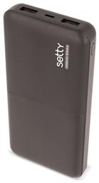 Setty SPB10B Power Bank 10000mAh με 2 Θύρες USB-A Μαύρο