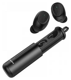 Awei T55 In-ear Bluetooth Handsfree Ακουστικά με Θήκη Φόρτισης Μαύρα