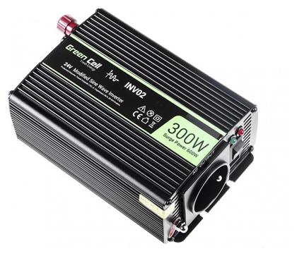 Green Cell Car Power Inverter Αυτοκινήτου Τροποποιημένου Ημιτόνου 600W για Μετατροπή 24V DC σε 230V AC με 1xUSB