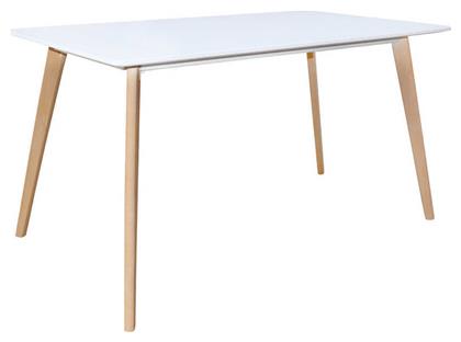 Martin Τραπέζι Τραπεζαρίας Ξύλινο Λευκό 140x80x75εκ.