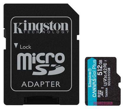 Kingston Canvas Go Plus microSDXC 512GB Class 10 U3 V30 A2 UHS-I από το e-shop