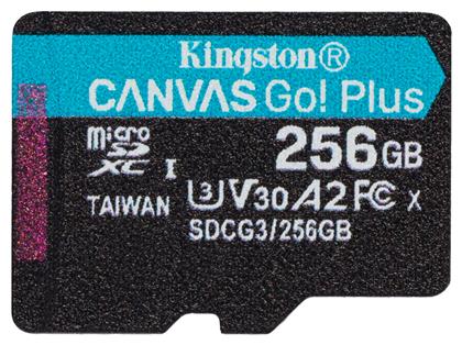 Kingston Canvas Go! Plus microSDXC 256GB Class 10 U3 V30 A2 UHS-I από το e-shop