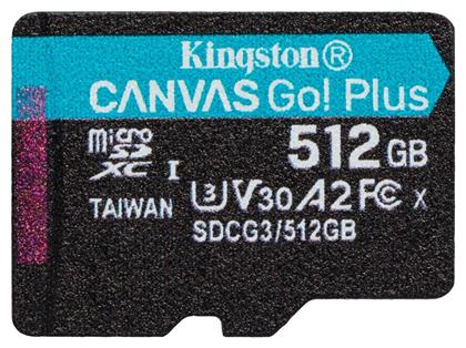 Kingston Canvas Go! Plus microSDXC 512GB Class 10 U3 V30 A2 UHS-I