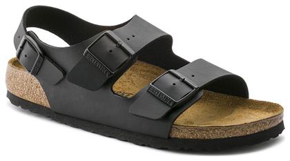 Birkenstock Milano Birko-Flor Ανδρικά Σανδάλια σε Μαύρο Χρώμα Narrow Fit