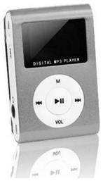 Setty Portable Mini MP3 Player (32GB) με Οθόνη LCD 1'' Ασημί