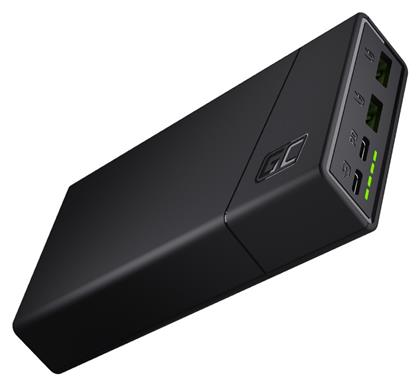 Green Cell PowerPlay20 20000mAh 18W με 2 Θύρες USB-A και Θύρα USB-C Quick Charge 3.0 Μαύρο