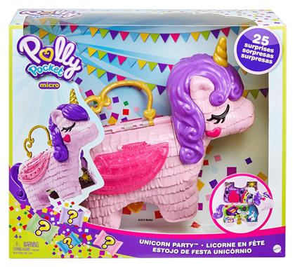 Mattel Παιχνίδι Μινιατούρα Polly Pocket Μονόκερος Πινιάτα για 4+ Ετών