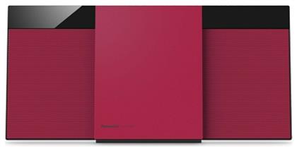 Panasonic Ηχοσύστημα 2.0 SC-HC304 SC-HC304EG-R 20W με CD Player και Bluetooth Κόκκινο