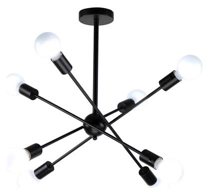 Home Lighting Gwen Κρεμαστό Φωτιστικό Μαύρο 75x75x57εκ.