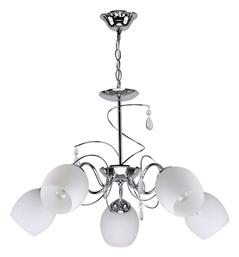 Home Lighting KQ 2221/5 Ferrow Κρεμαστό Φωτιστικό Ασημί 60x60εκ.