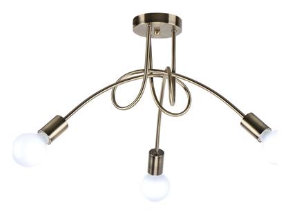 Home Lighting KQ 2627/3 Quirky Κρεμαστό Φωτιστικό Μπρούτζινο 43x43x38εκ.