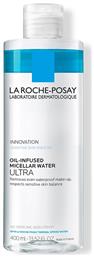 La Roche Posay Waterproof Remover Micellar Water Ντεμακιγιάζ Oil Infused Ultra για Ευαίσθητες Επιδερμίδες 400ml