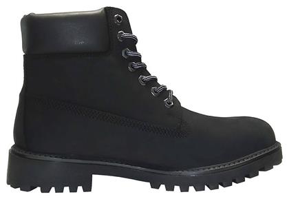 Lumberjack River Nubuck Δερμάτινα Μαύρα Ανδρικά Αρβυλάκια