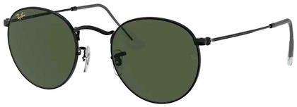 Ray Ban Round Metal Ανδρικά Γυαλιά Ηλίου με Μαύρο Μεταλλικό Σκελετό και Πράσινο Φακό RB3447 919931