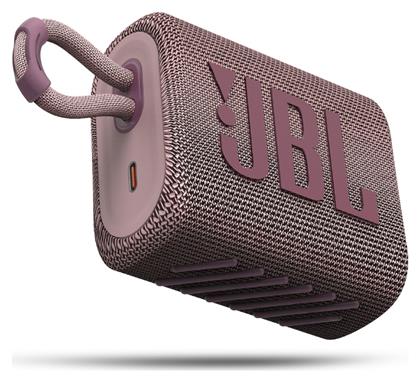 JBL Go 3 Bluetooth 4.2W έως 5 ώρες Ροζ