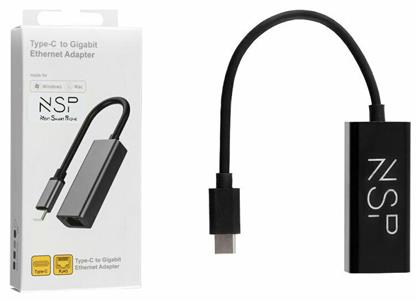 NSP N08 USB-C Αντάπτορας Δικτύου για Ενσύρματη σύνδεση Gigabit Ethernet