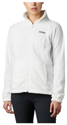 Columbia Benton Springs Fleece Γυναικεία Ζακέτα με Φερμουάρ σε Λευκό Χρώμα