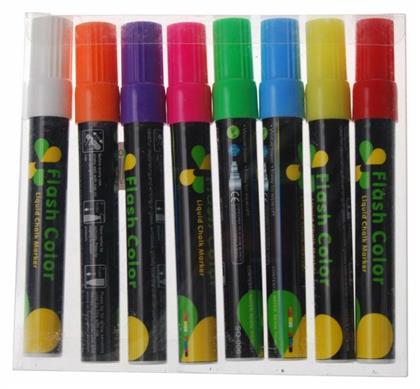 Next Σετ Μαρκαδόροι Μαυροπίνακα Υγρής Κιμωλίας 8τμχ