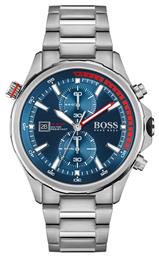 Hugo Boss Ρολόι Globetrotter Χρονογράφος με Μεταλλικό Μπρασελέ σε Ασημί χρώμα