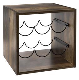 5Five Επιτραπέζια Μπουκαλοθήκη Ξύλινη Μαύρο-Καφέ 173614