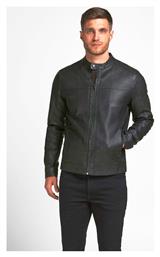 Jack & Jones Biker Μπουφάν από Δερματίνη Μαύρο